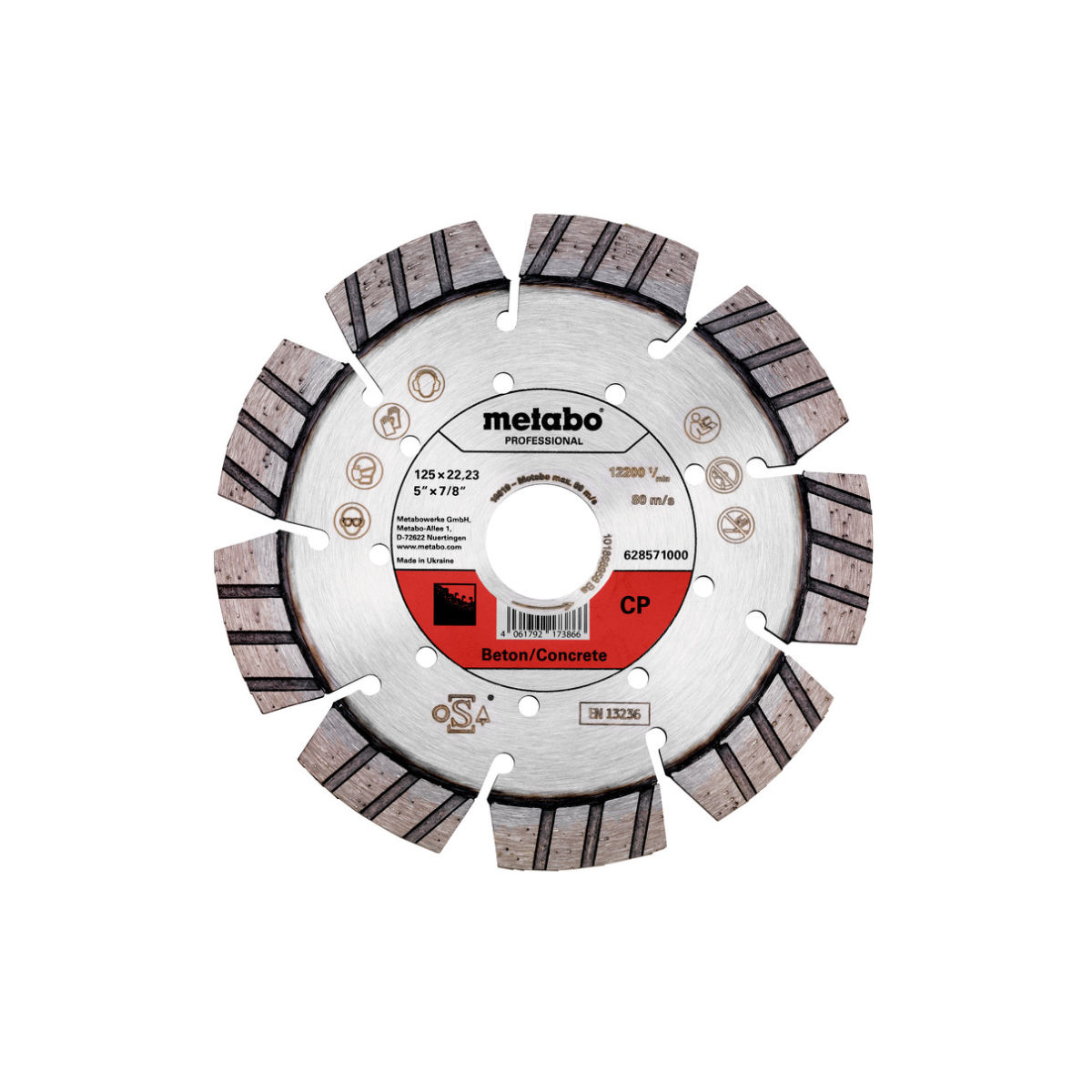 Diamanttrennscheibe 125x22,23mm, ″CP″, Beton ″professional″