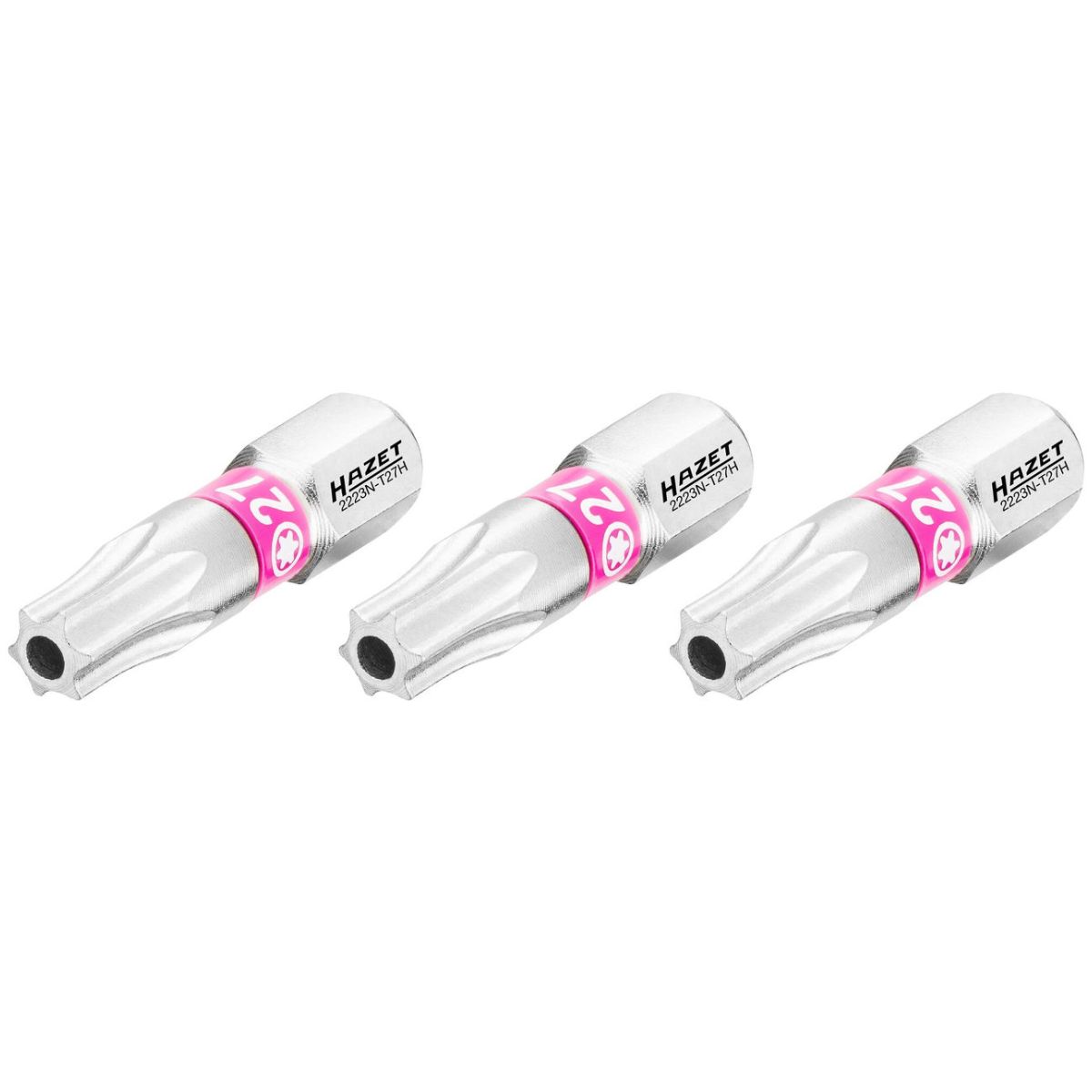 Bit ∙ 1/4 Zoll (6,3 mm) Sechskant massiv ∙ Tamper Resistant TORX® Profil ∙ 3-teilig ∙ SW T27H