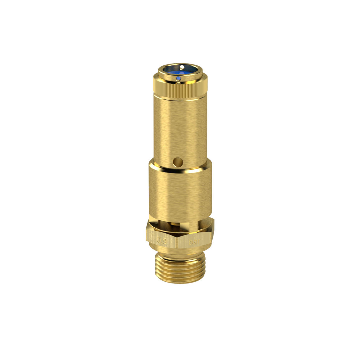 Sicherheitsventil DN 10, Messing, G 3/8, Ansprechdruck 9, 9 bar