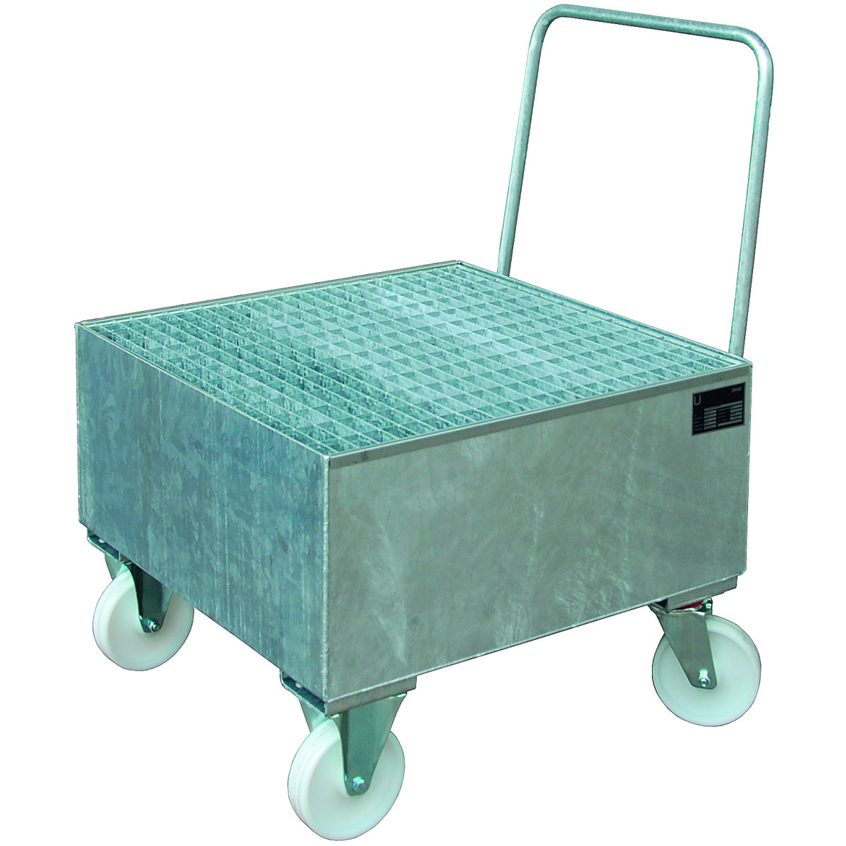 Auffangwanne für 200-l-Fässer verzinkt fahrbar, Anzahl Fässer×Fassinhalt (l): 1X200