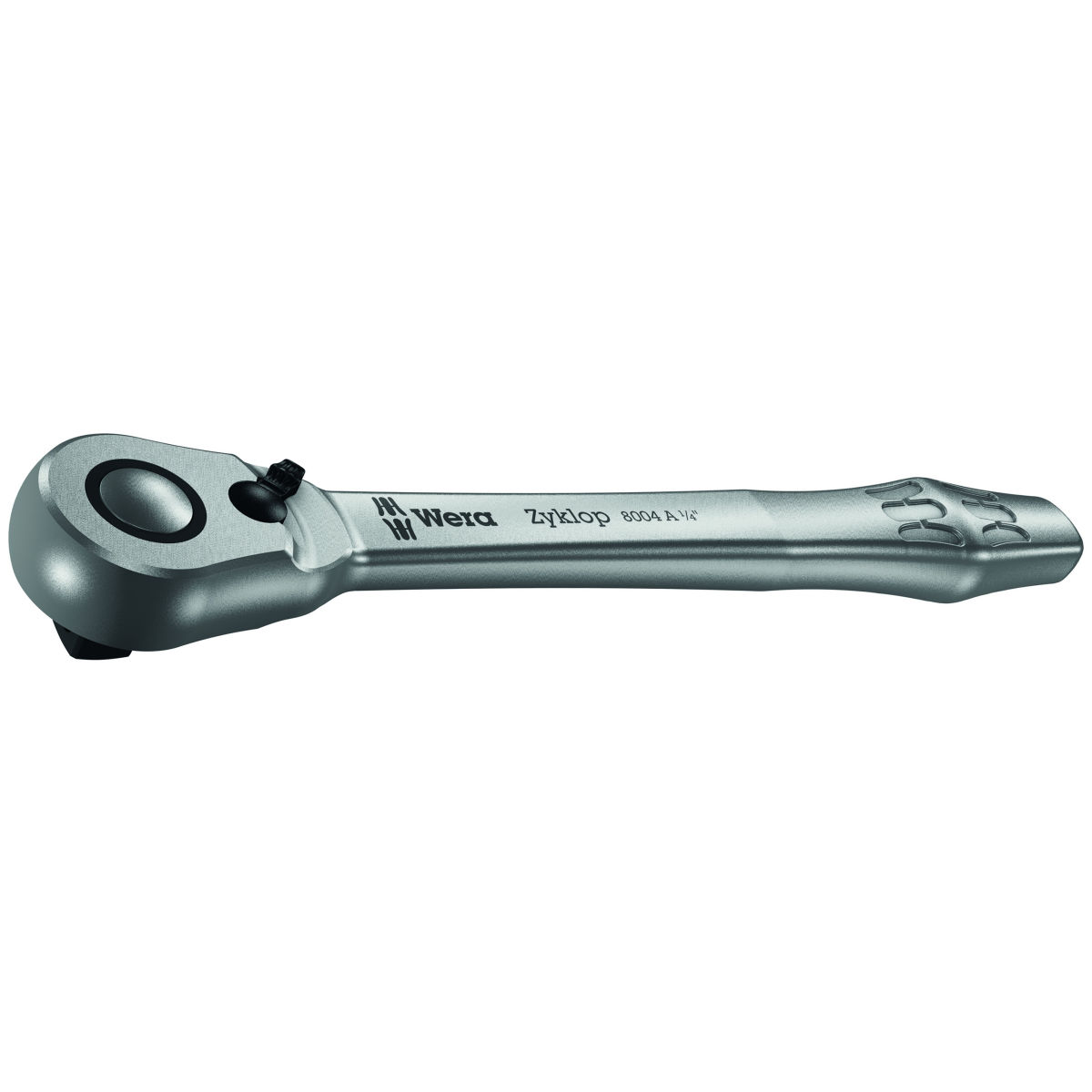 Wera Handknarre „Zyklop Metal“, umschaltbar, mit 1/4 Zoll Vierkant, 72 Zähne, mit Auswerfer, Länge 141 mm