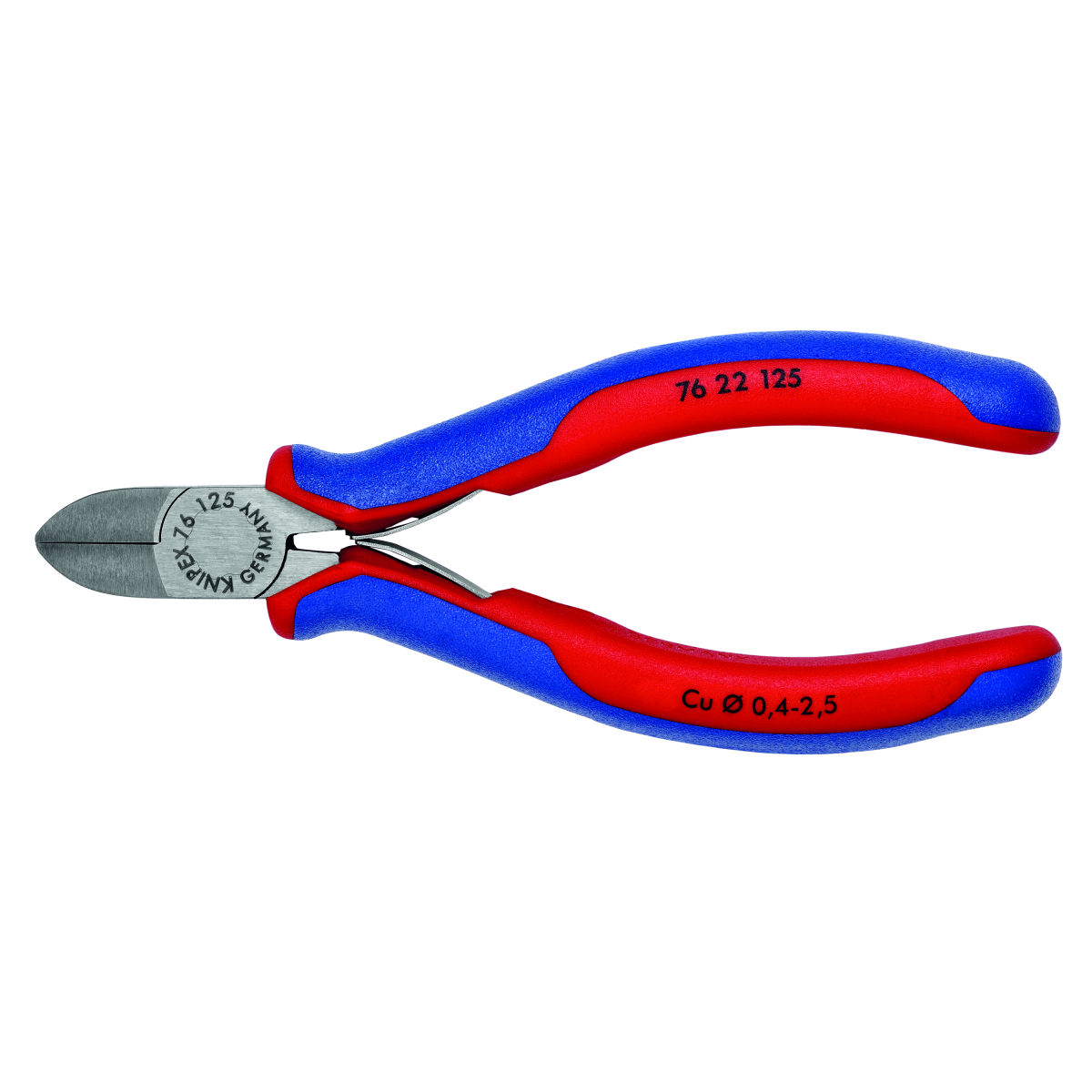 Mechaniker-Seitenschneider, poliert mit Griffhüllen, KW, ganze Länge: 125mm