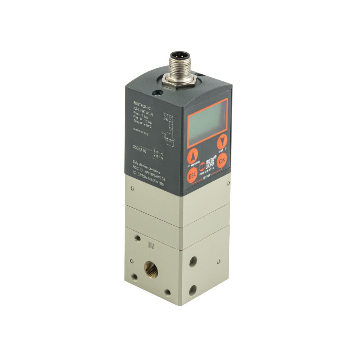 Präzisions-Proportionaldruckregler-Druckregler REGTRONIC, G 1/4, Display/WiFi, IO-Link