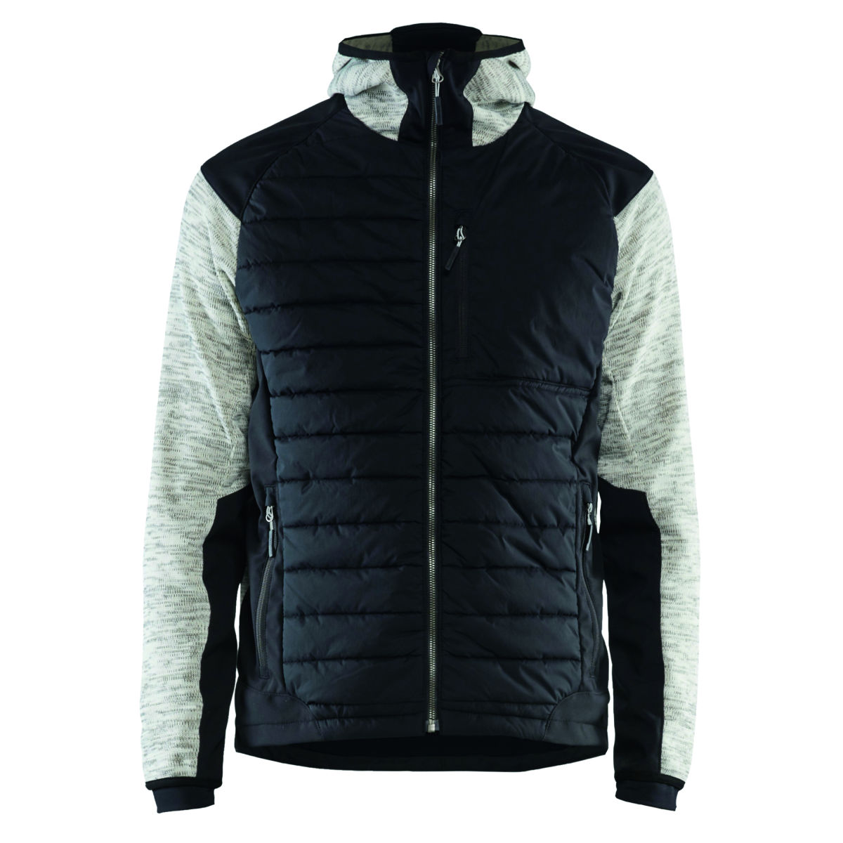 Hybrid-Jacke, grau melange / schwarz, Unisex-Größe: 2XL