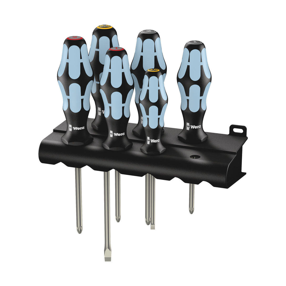 3334/3350/3355/6 Schraubendrehersatz, Edelstahl + Rack, 6-teilig