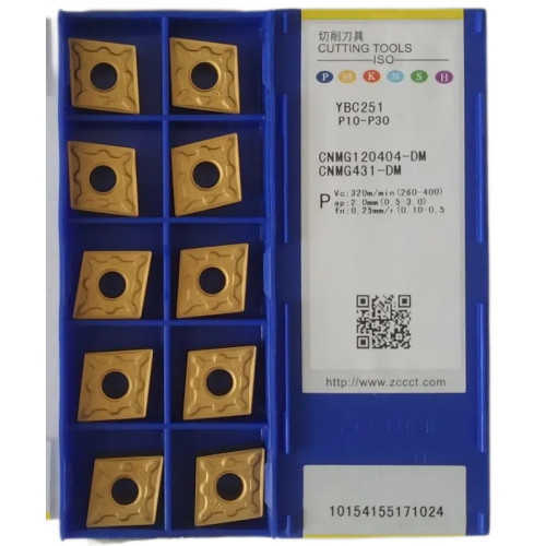 Пластини ZCC-CT CNMG120404-DM YBC251 токарні двосторонні твердосплавні